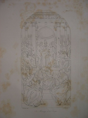 Gravure mariage la - le, de