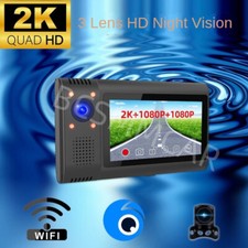 Videoregistratore WiFi Auto DVR Telecamera 3 Canali Dash Cam Tre Vie Visione Notturna HD