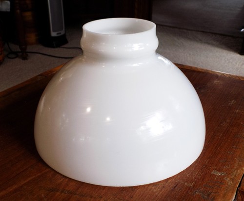 Vtg opal milk glass lamp - glass,