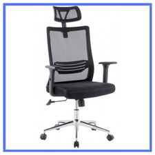 Sedia da ufficio ergonomica girevole con ruote in tessuto e rete reclinabile c