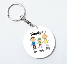 Portachiavi famiglia personalizzato in legno con nomi idea regalo mamma e papà