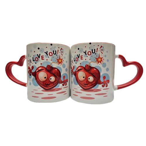 Tazze con manico cuore - con,