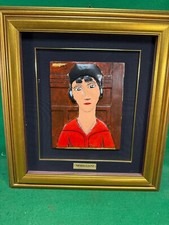 quadro dipinto in rilievo prova d'autore riproduzione modigliani