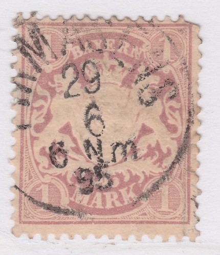 Bavaria 1895 wmk vert - vert., wavy