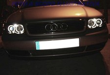 FARI AUDI A4  B5/ B5 FL ANGEL EYES A LED CROMO O BLACK DAL 11/1994 A 02/2001