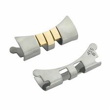 2 CINTURINO OROLOGIO GIUBILEO TERMINALE LINK PER ROLEX DATEJUST 16013 16014 20MM 14K/SS