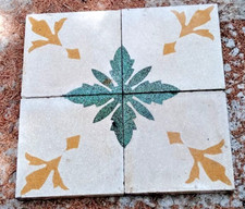 4 mattonelle riggiole in graiglia di cemento