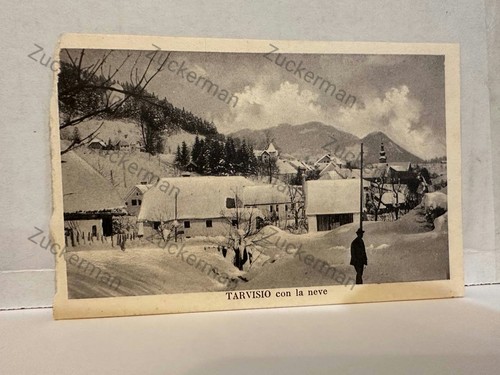 Cartolina tarvisio con neve - tarvisio,