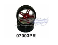 07003PR COPPIA RUOTE COMPLETE DI CERCHI 1/10 CERCHI CROMATI ON-ROAD DRIFT HIMOTO