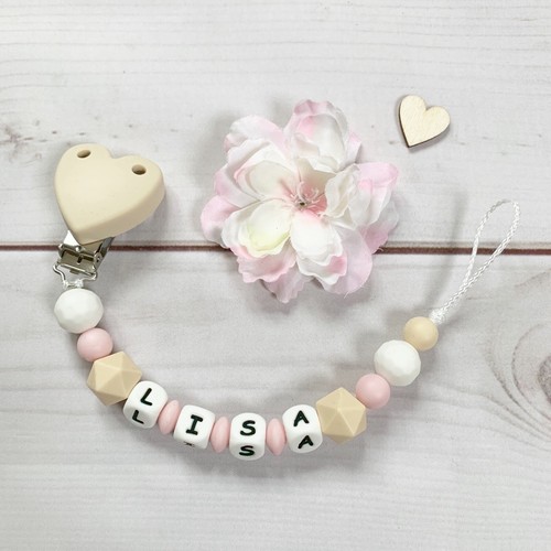 Nuckelkette name pink - nuckelkette,