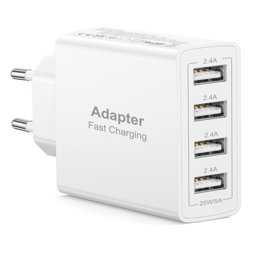 Caricatore usb porte 25w - 4, 25w/5a