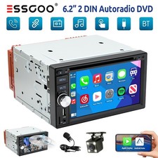 Autoradio 2DIN Carplay Android Auto CD DVD AM RDS USB TF AUX-IN BT KAM Microfono
