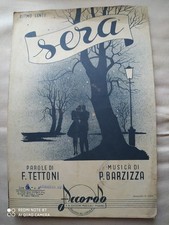 PIPPO BARZIZZA "SERA" - SPARTITO SINGOLO VINTAGE (1940) - DISCRETE CONDIZIONI !
