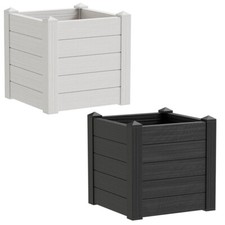 [2 COLORI] Fioriera Quadrata in Resina da esterno 42x42x40 cm Capacità 38 Lt