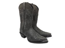 Stivali western Laredo uomo 10" cowboy punta aperta pelle grigia taglia 9D