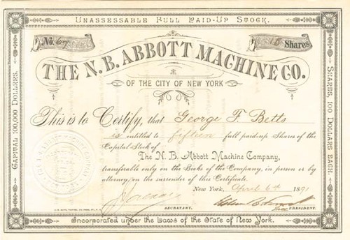 Abbott machine - n.b.,