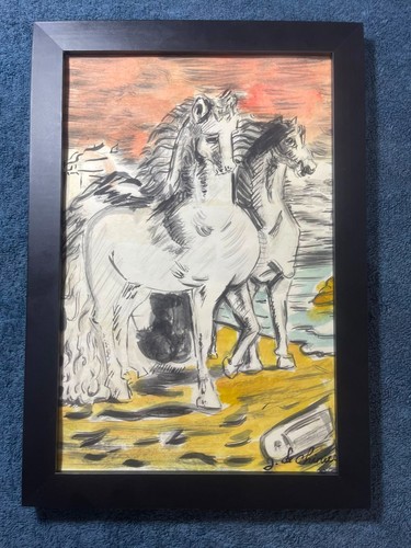 Quadro olio de chirico - g.,