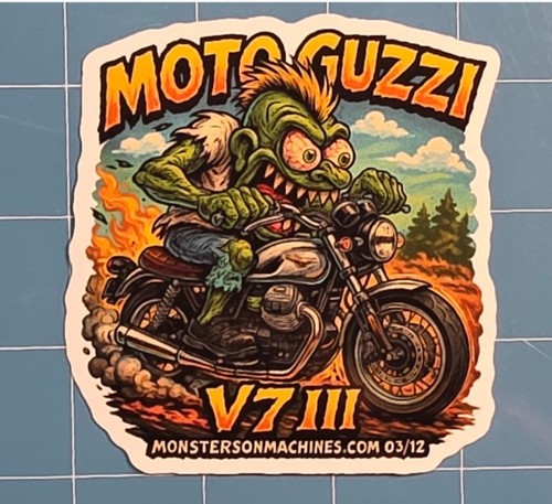 Moto guzzi iii 9x9cm - moto, v7