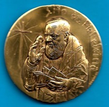 MEDAGLIA CANONIZZAZIONE SAN PIO DA PIETRALCINA - STEMMA PAPA GIOVANNI PAOLO II