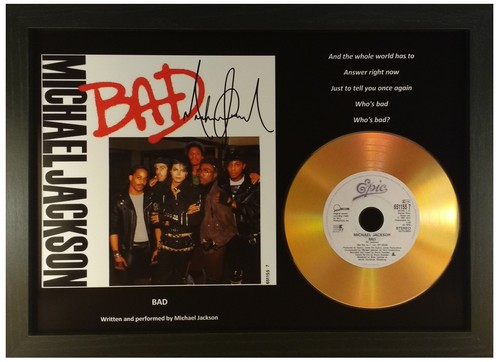 Michael jackson bad signed - michael, 'bad'