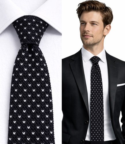 Black white cravatta - black,