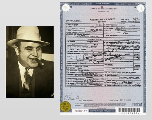 Capone photo death - al,