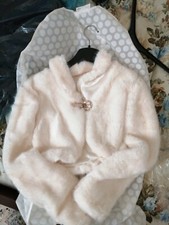 Pelliccia ecologica donna TG M bianco 