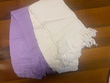 2 Pantolone taglia 44 con elastico in vita bianco e glicine