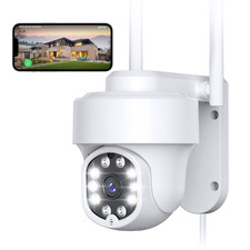 Telecamere di Sicurezza Wireless Wi-Fi, Vista 360° Sorveglianza Casa Telecamere Esterne, O