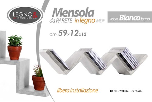 Mensola parete zig zag - mensola,