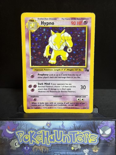 Pokemon card hypno fossil - card,