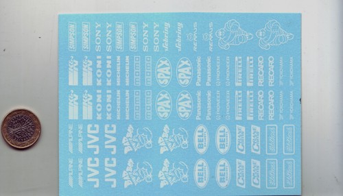 Decals nascar blanc spax - decals,
