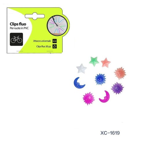Set 30pz clips - clips, fluo
