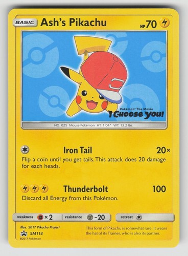 Ash pikachu sm114 promo - pikachu,