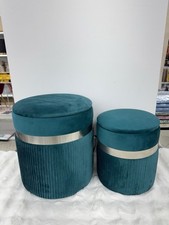 Set 2 Pouf Contenitore Velluto