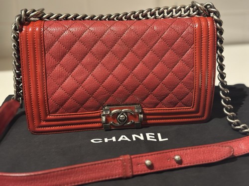Chanel autentica borsa ragazzo - chanel,