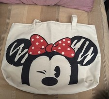 Borsa Shopper Cotone Stampa Minnie