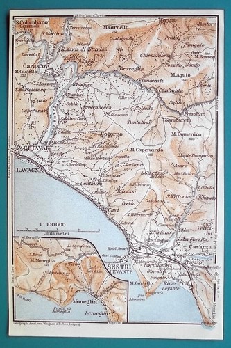 Mappa baedeker 1931 italia - mappa,