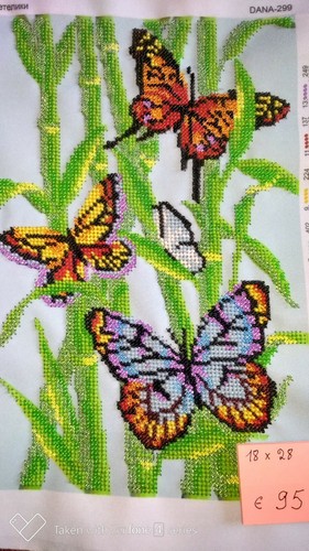 Quadro ricamato con perline - con,