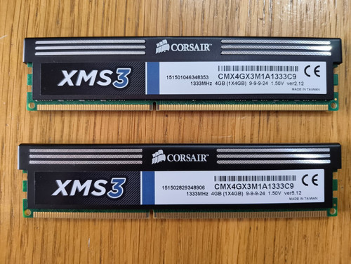 Corsair xms3 ddr3 kit 2x4gb - corsair,