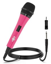 Microfono karaoke cablato rosa