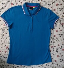 Diadora Polo Donna Woman Shirt Azzurro Blue L Sport
