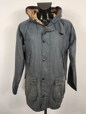 Giacca Barbour Bedale Blu con cappuccio Large -Man Navy Hooded Bedale t Wax J...