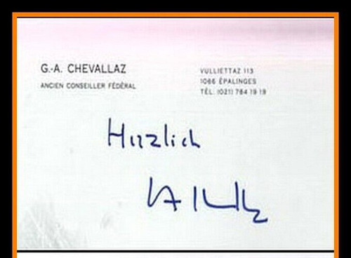 Autografo politica svizzera - autografo,