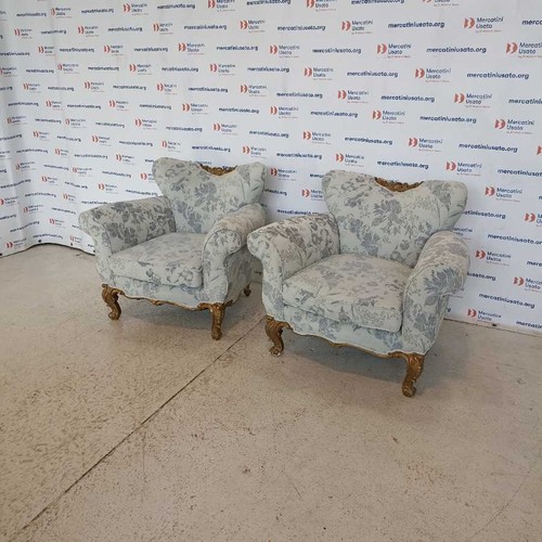 Coppia poltrone stile barocco - coppia,