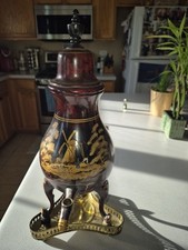 Samovar in peltro dipinto a