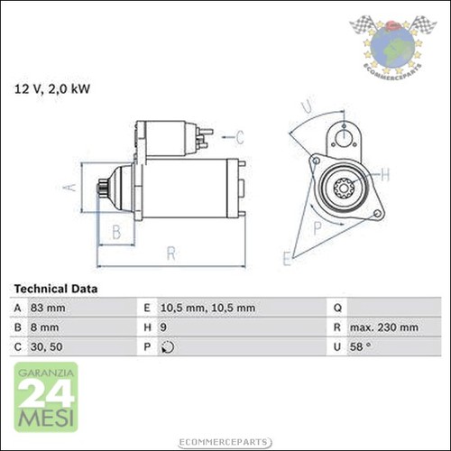 17601 motorino avviamento - motorino,