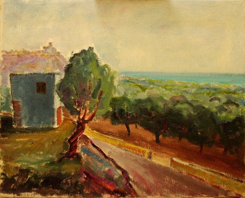 Paesaggio alberi mare colicino - paesaggio,