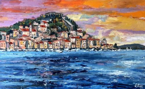 Quadro croazia tramonto arte - quadro,