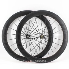  Set ruote bici da strada 700C full carbon tubolari profondità 60 mm opache 3K clincher ruote 